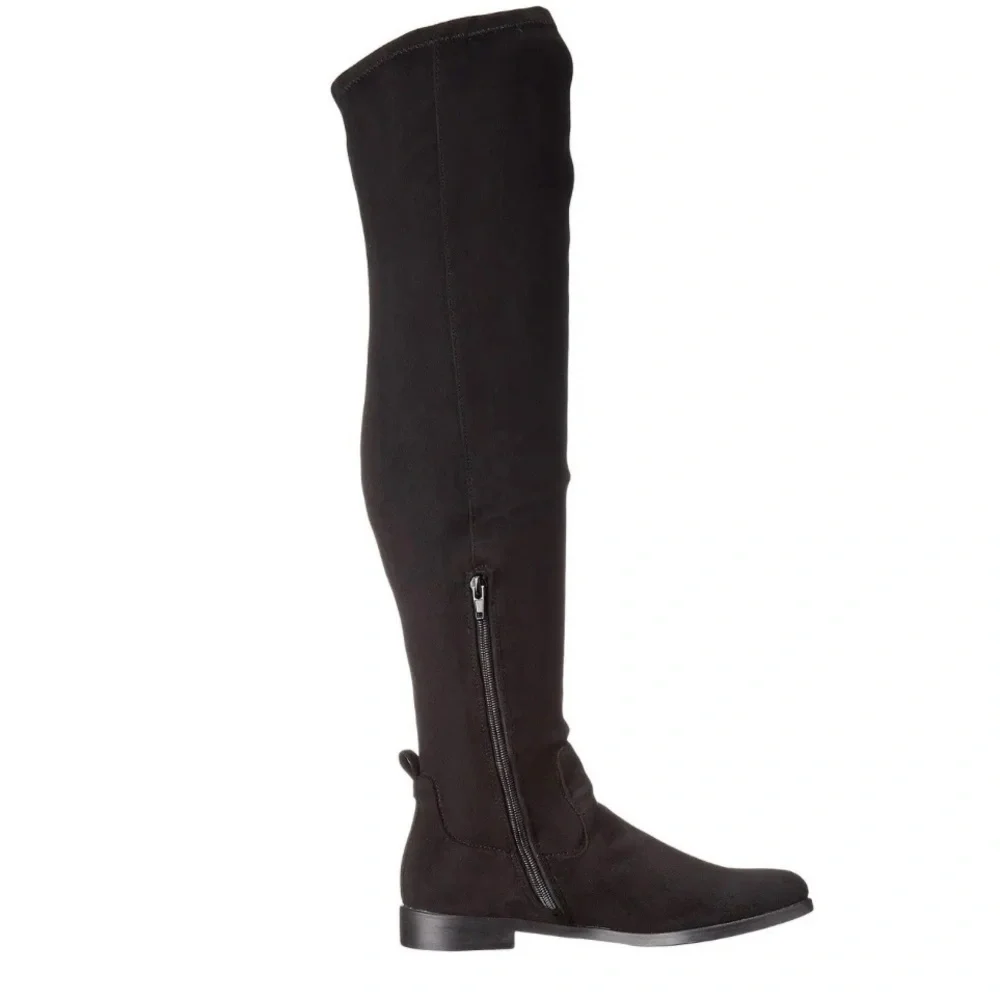 Kenneth Cole Reaction Windy-Y Over the Knee Black Faux Suede Boot- New - Picture 4 of 14